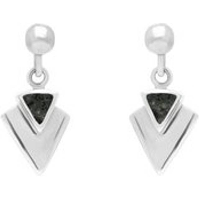 Sterling Silver Preseli Bluestone Arrowhead Drop Earrings - Silver