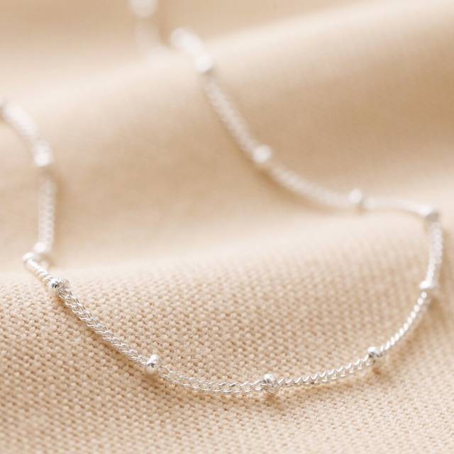 Sterling Silver Satellite Necklace Chain - silver
