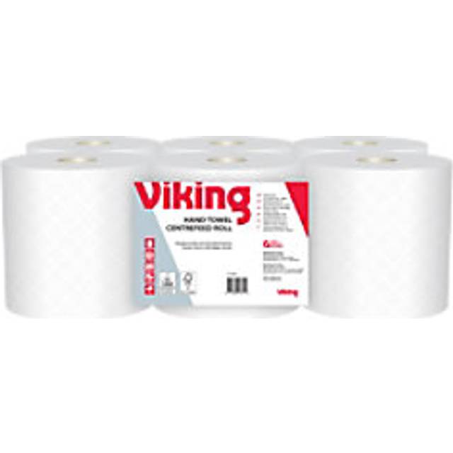 Viking Centrefeed Roll Centrefeed White 2 Ply 148 m 1191867 Pack of 6