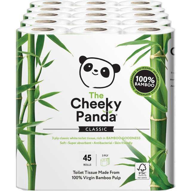 The Cheeky Panda Ultra Sustainable Hypoallergenic 100% Bamboo Toilet Roll Pack of 45
