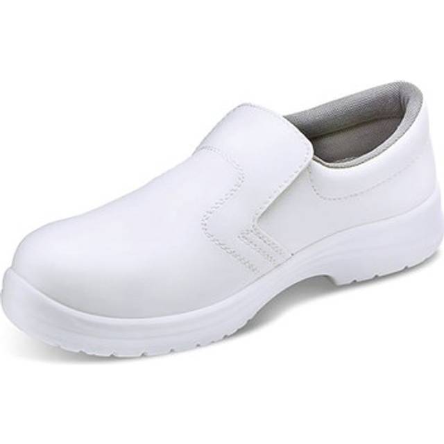 Micro-Fibre Slip On Shoe S2 White - UK 6.5 | EU 40