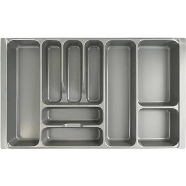 REHUK Plastic Cutlery Drawer Organiser Tray Insert for Kitchen Drawers (815mm x 430mm x 55mm)