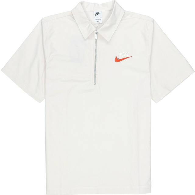 Nike Half Zipper Solid Color Short Sleeve Polo Shirt White DM5284-030 - MULTI-COLOR - XXL