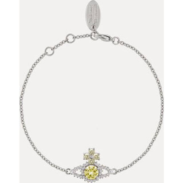 Vivienne Westwood Valentina Orb Bracelet Silveryellow-whitecz Brass Women - SilverYELLOW-WhiteCZ - ---