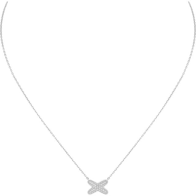 Chaumet White Gold and Diamond Jeux de Liens Pendant Necklace - Silver - One size