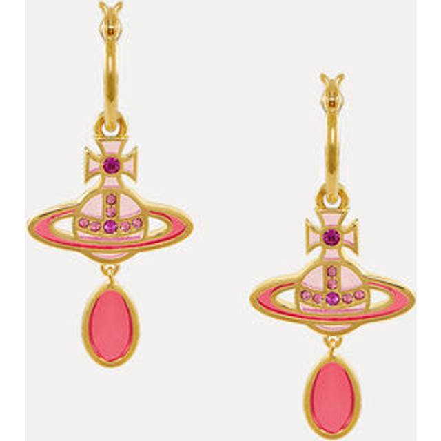 Vivienne Westwood Concetta Drop Earrings Gold-rose-peach-indian-pink-resin-fuchsia-rose Gold-rose-peach-indian-pink-resin-fuchsia-rose Women - GOLD-ROSE-PEACH-INDIAN-PINK-Resin-FUCHSIA-ROSE - ---