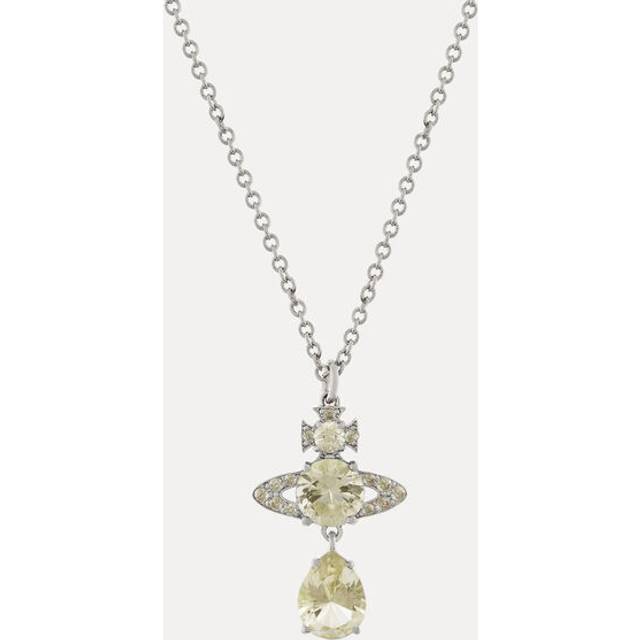 Vivienne Westwood Ismene Drop Pendant Necklace Platinum-yellow-cz Platinum-yellow-cz Women - PLATINUM-YELLOW-CZ - ---