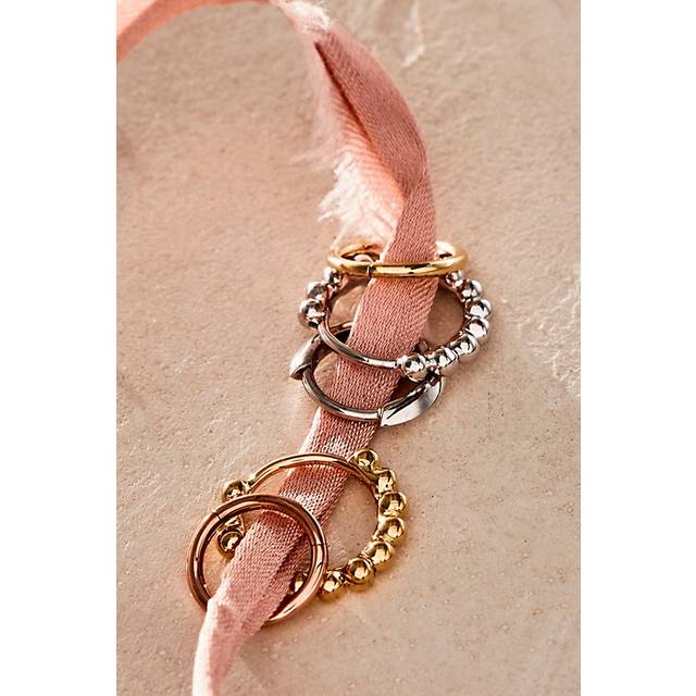 Venus by Maria Tash Granulated Hoop Earring in Yellow Gold