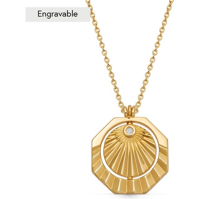Astley Clarke Celestial Sunrise Spinner Necklace, Gold