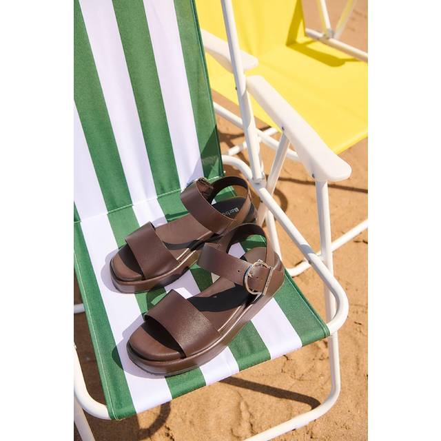 Women's Barbour ERIN Womens Sandals Dark Brown - Size: 5