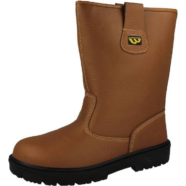 Men's workforce leather steel toe cap rigger work boot wf26-p