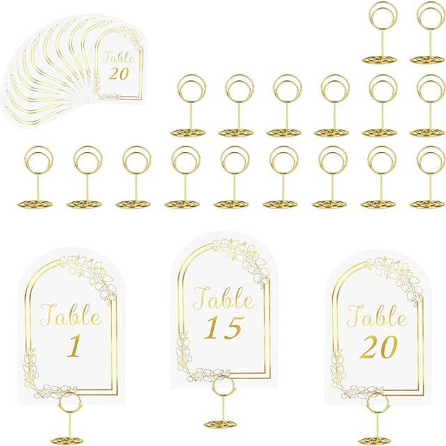 Wedding Table Number 1-20 with 20Pcs Table Number Holders