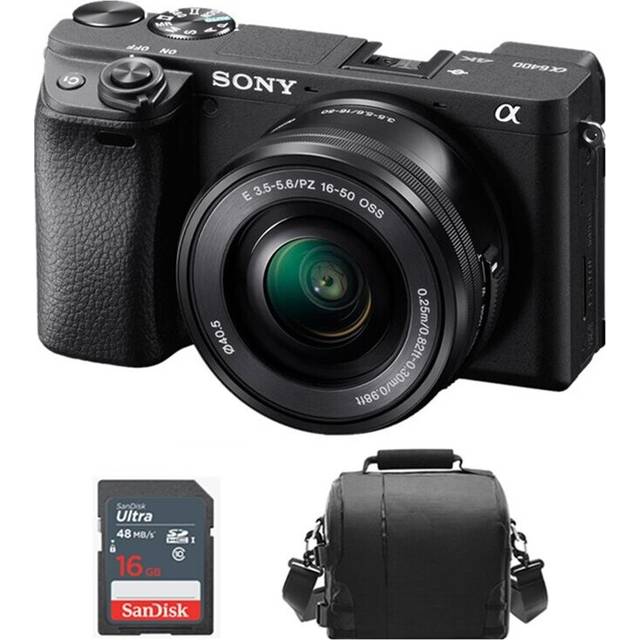 SONY A6400 Black KIT SEL 16-50MM F3.5-5.6 OSS Black +Bag +16GB SD card