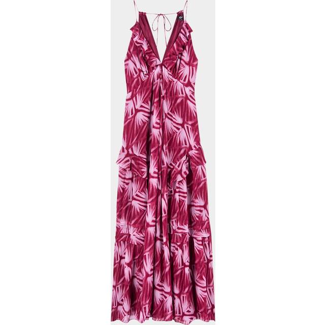 Boa Ruffle-Trim Midi Dress - BAHIA - X-Small