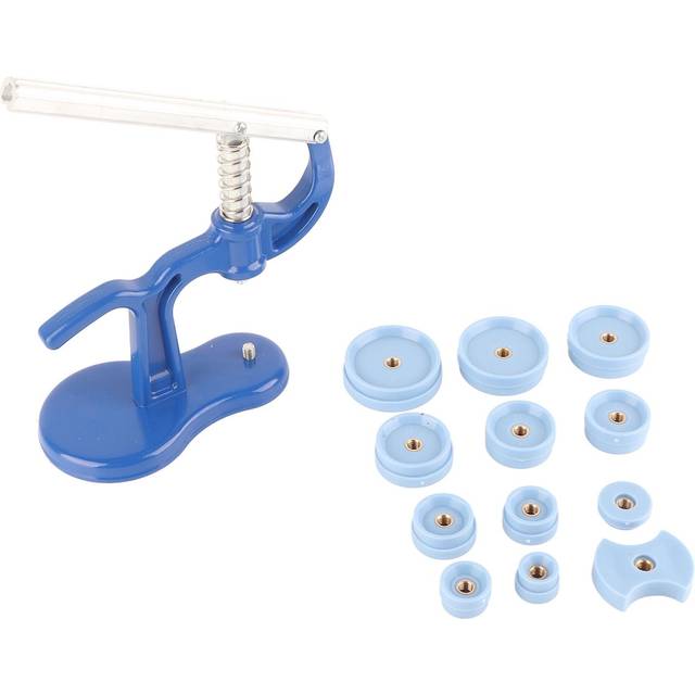 Watch Back Case Press Closer Presser Repair Crystal Glass Fitting Watchmaker Tool With 12 Dies