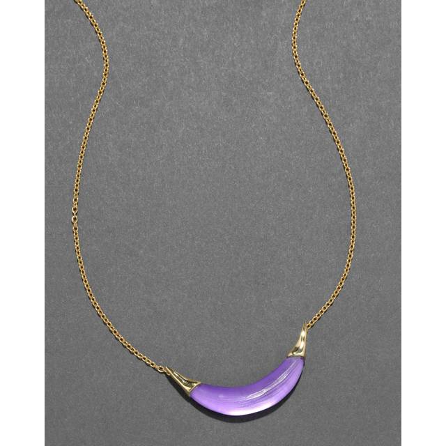 Alexis Bittar Gold Capped Crescent Lucite Necklace- in Violet | Statement Jewelry from Alexis Bittar (One Size)