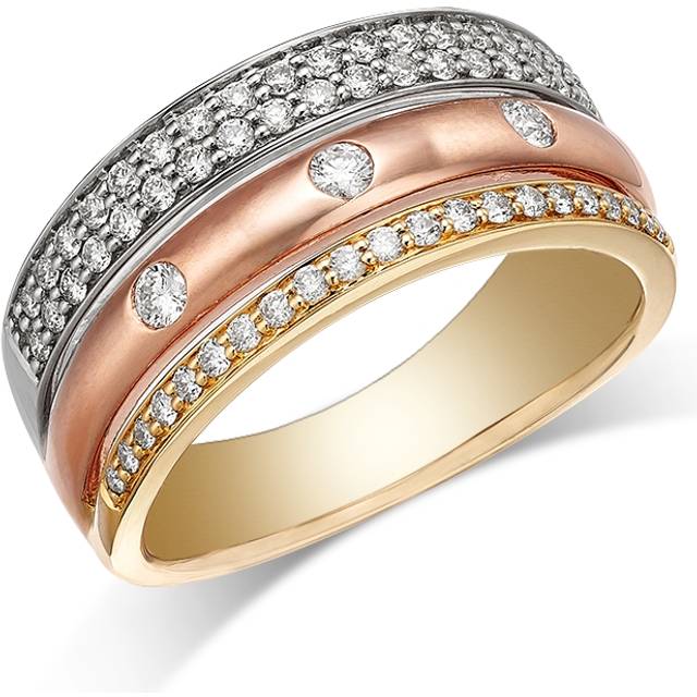 Bloomingdale's Fine Collection 14K Tricolor Gold Diamond Pave Band, 0.45 ct. t. w.