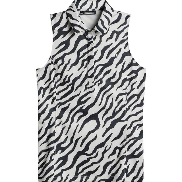J.Lindeberg Womens Dena Print Sleeveless Golf Polo Shirt, small | American Golf