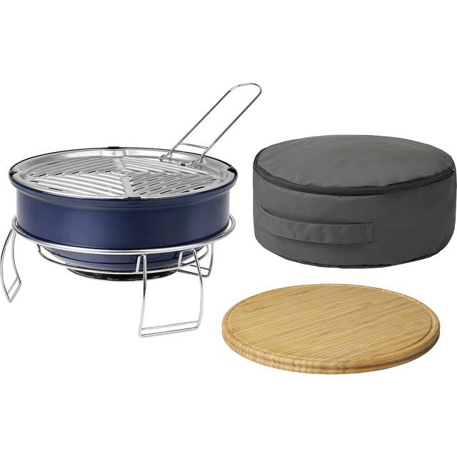 STRANDÖN grill, kol blå