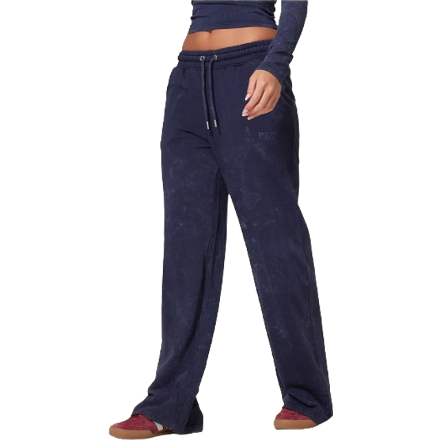 PRETTYLITTLETHING Navy Washed Longline Cotton Long Sleeve Fitted T-shirt, Blue