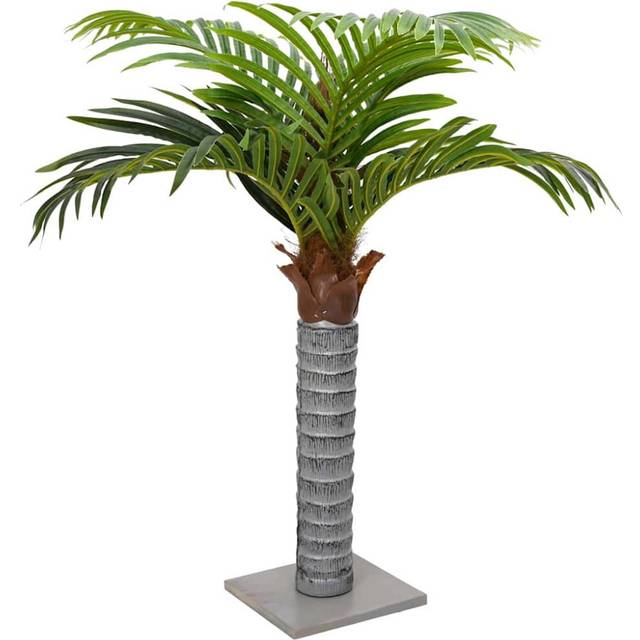 Konstgjord palm 6 blad 100 cm grön