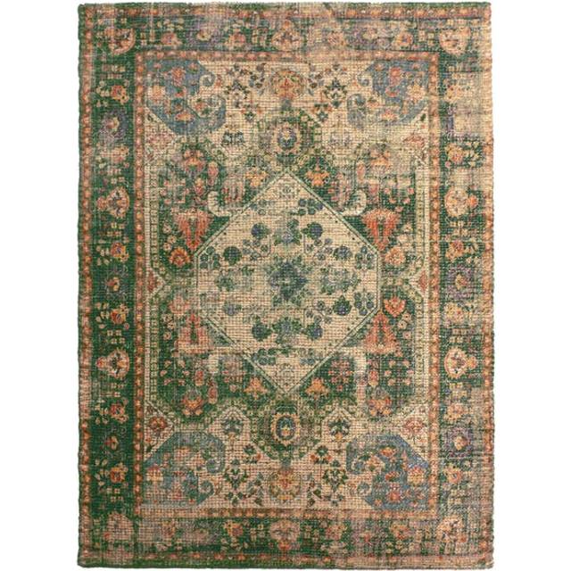 Dua Jute Traditional Rug - Green