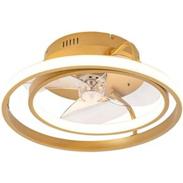 Ceiling Fan Gold 46.5cm incl. LED with Remote Control - Kees
