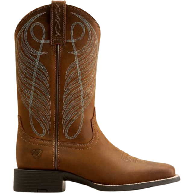 Women's leather western boots Ariat Round Up WST - Marron