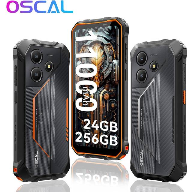 Blackview OSCAL MARINE 2 Robust Smartphone Unisoc Tiger T615 90Hz 8GB 256GB 11000mAh 4+64 Only cell phone orange