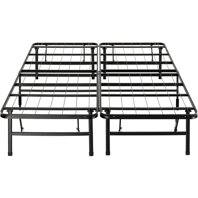 Zinus SmartBase Double Bed frame - Bed 135x190 cm - 35 cm Height with Underbed Storage - Metal Platform Bed frame - Black