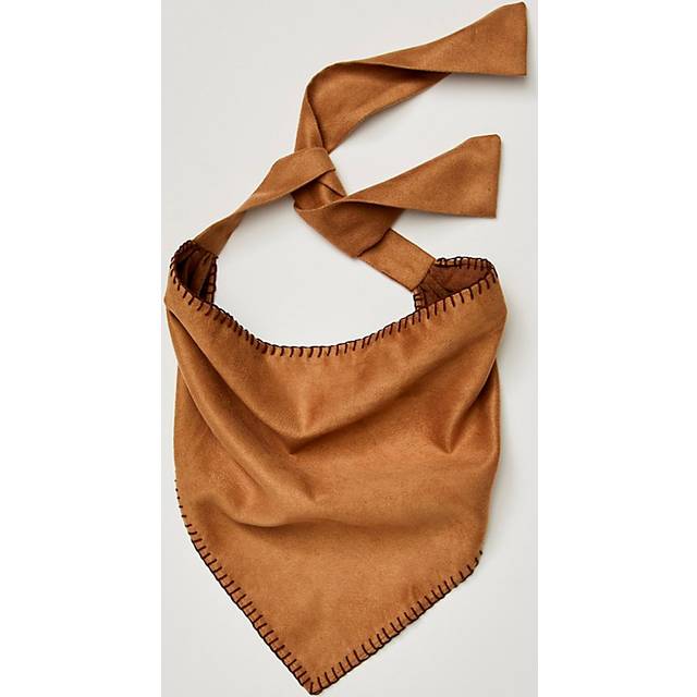 Valentine Faux Suede Hair Scarf in Chocolate/Brown Suede