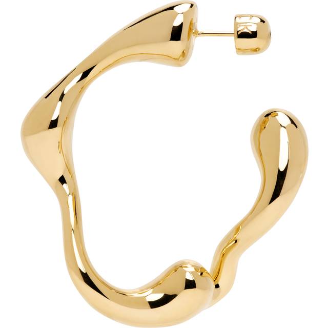 Maria Black Gold Splash Hoop Large Left Single Earring - Goldplated - UNI