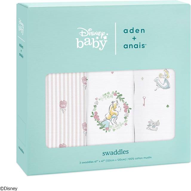 aden anais muslin swaddles Japanese genuine Disney Alice in Wonderland classic swaddles ASWC30011DI 120 x 120cm Newborn Night Cry Prevention Gauze