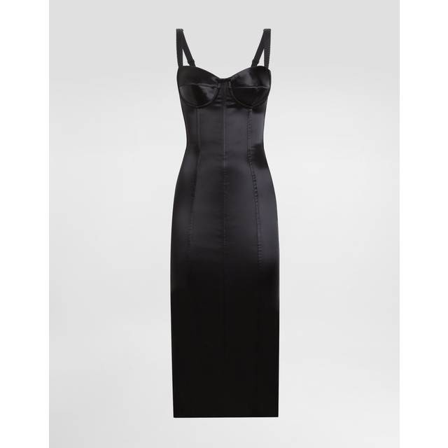 Dolce & Gabbana, Party Dresses, female, Black, M, Black Sweetheart Neckline Dress