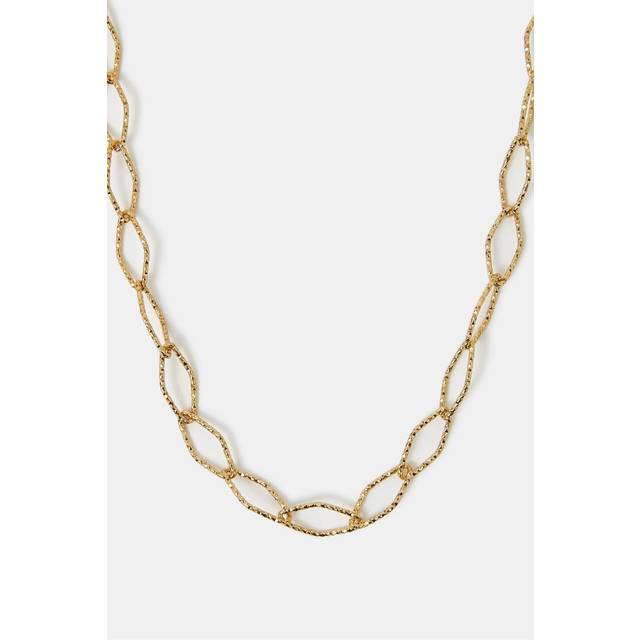 14ct Gold-plated Diamond Cut Chain Necklace - Accessorize - One Size