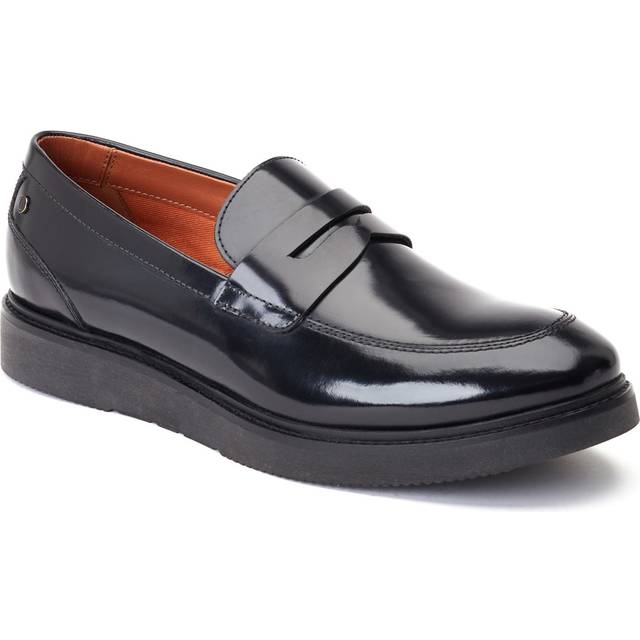 Base London Sid Mens Penny Loafers Colour: Black Patent, Size: 8 / 42