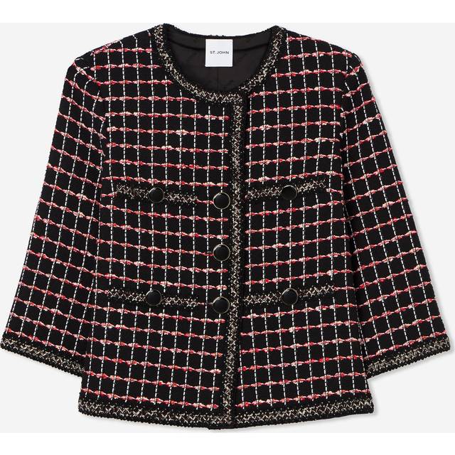 Window Pane Tweed Jacket - Black Pattern