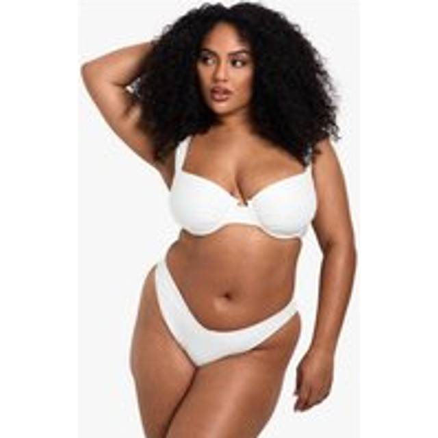 Womens Plus Swimwear Essentials Balcony Bikini Top - White - 22, White