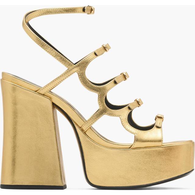 MARC JACOBS Marc Jacobs The Metallic Leather Kiki Platform Sandal