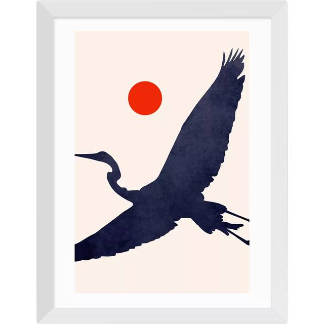 EAST END PRINTS Kubistika 'Crane' Framed Print