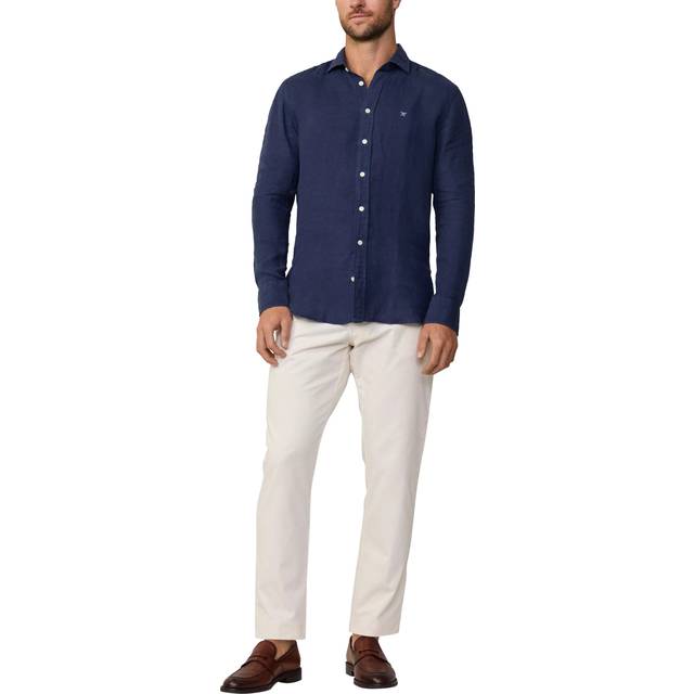 Hackett London Linen Tailored Fit Garment-Dyed Shirt
