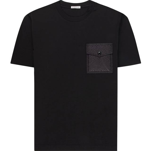 Moncler Monogram T-Shirt With Pocket Black
