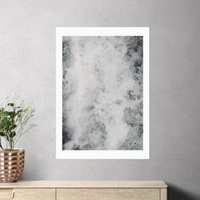 East End Prints Sea Foam Print by Rafael Farias - White