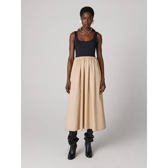Selena Dress - Khaki and Midnight