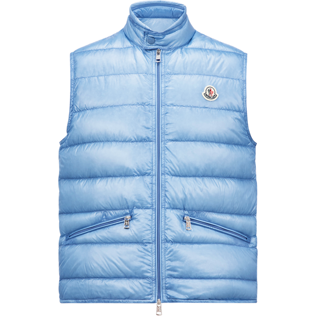 Moncler, Jacka, Herr, 3Xl, Nylon, Ljusblå Packbar Dunväst - blue (3XL)