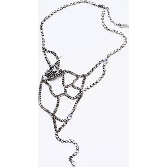 MARC JACOBS Marc Jacobs Y/PROJECT BUTTERFLY NECKLACE in Aged Silver/Crystal