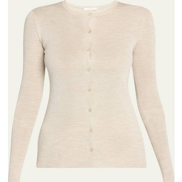 Josette Silk Knit Cardigan - SAND MELANGE - Medium