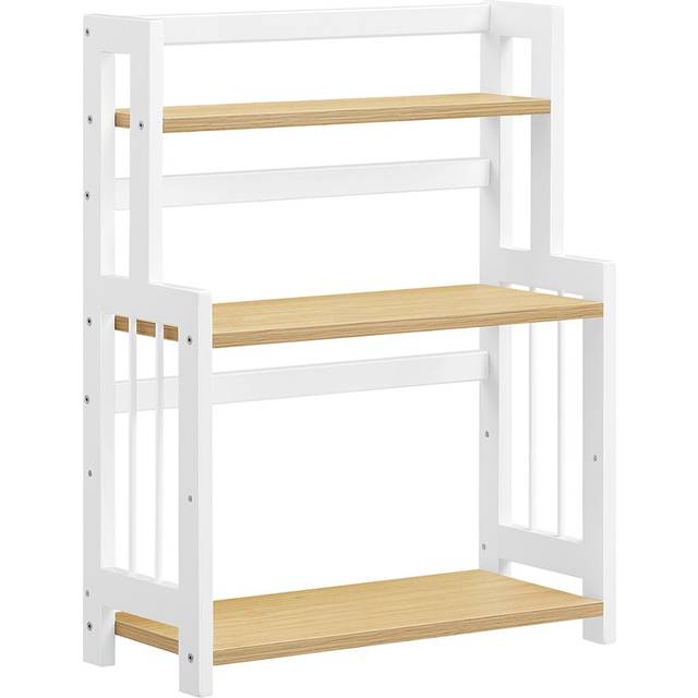 3-Tier Countertop Spice Rack with Bamboo Frame, Natural Oak