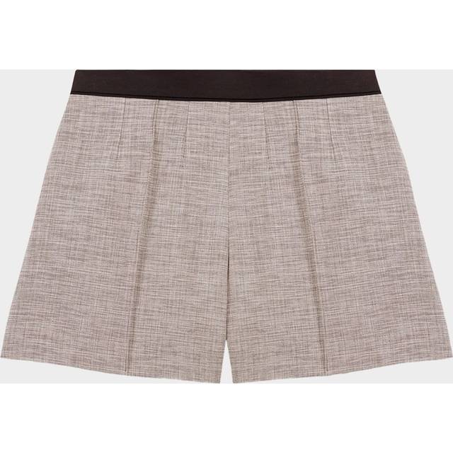Short De Tailleur À Pinces - Gris - Maje -  Matière principale: 63% viscose, 34% polyester, 3% polyamideCeinture: 100% coton - Prêt-à-porter > Bas > Shorts