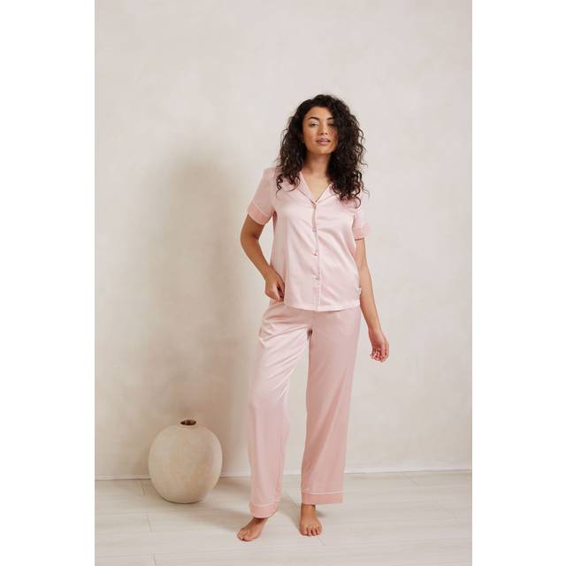 Chelsea Peers Satin Lace Trim Pyjama Set